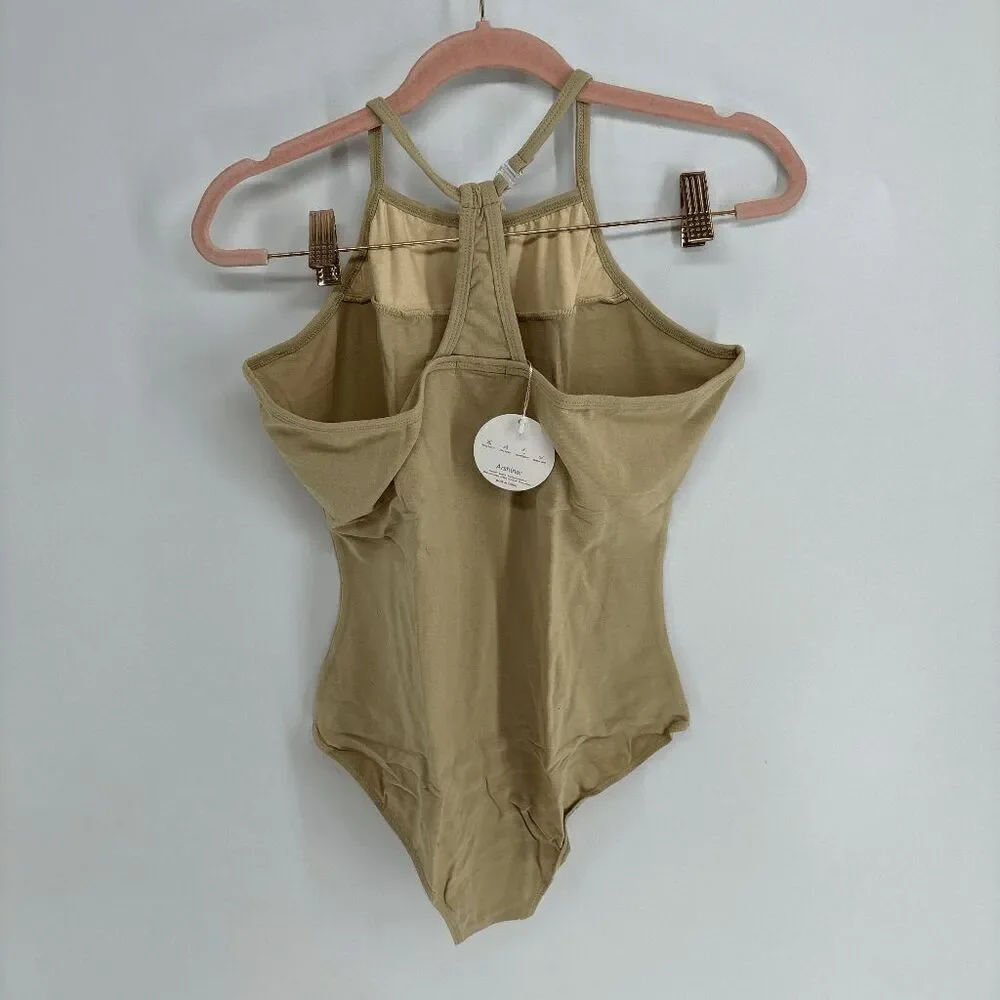 Arshiner Women's Tan Halter Back Sleeveless Bodysuit Size XL NWT - Picture 5 of 8